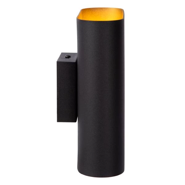 Lucide OVALIS - Lámpara de pared - 2xE14 - Negro - detalle 2